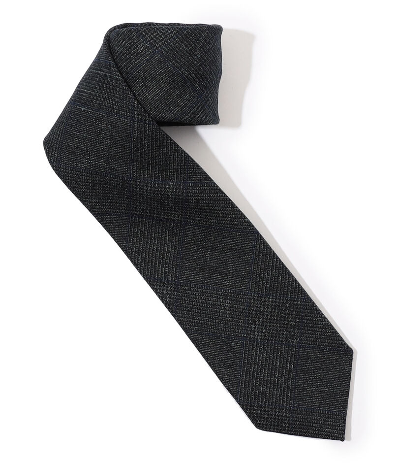 STEFANO BIGI ウールシルクリネン チェックネクタイ