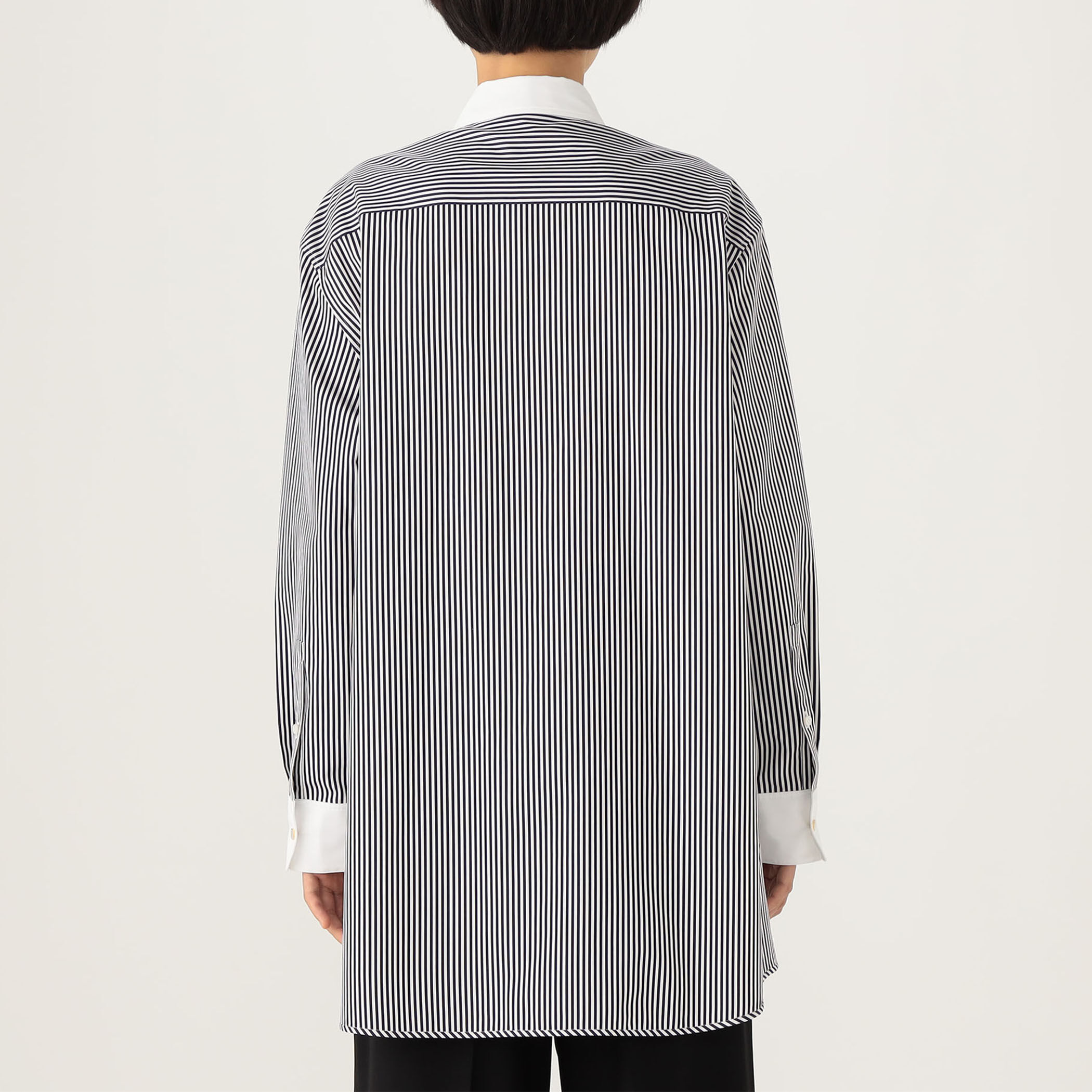 TOMORROWLAND .B コットン ストライプロングシャツ