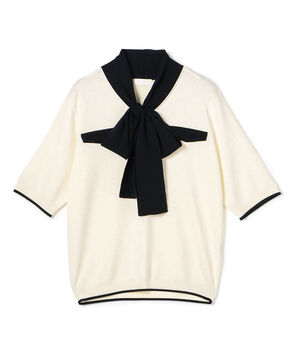 【一部追加予約】ストレッチタックドット ボウタイプルオーバー