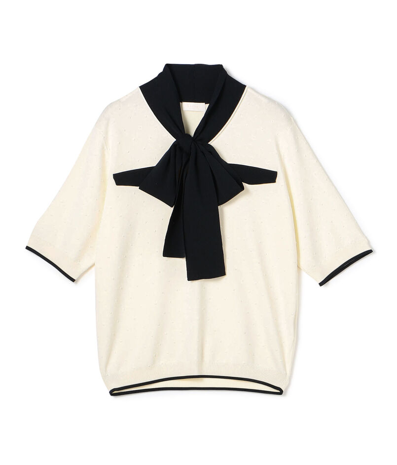 【一部追加予約】ストレッチタックドット ボウタイプルオーバー
