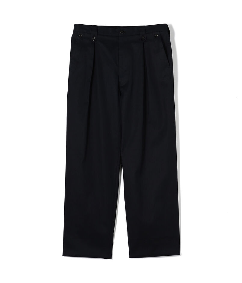 60/2コットンギャバジン 1タックペグトップパンツ