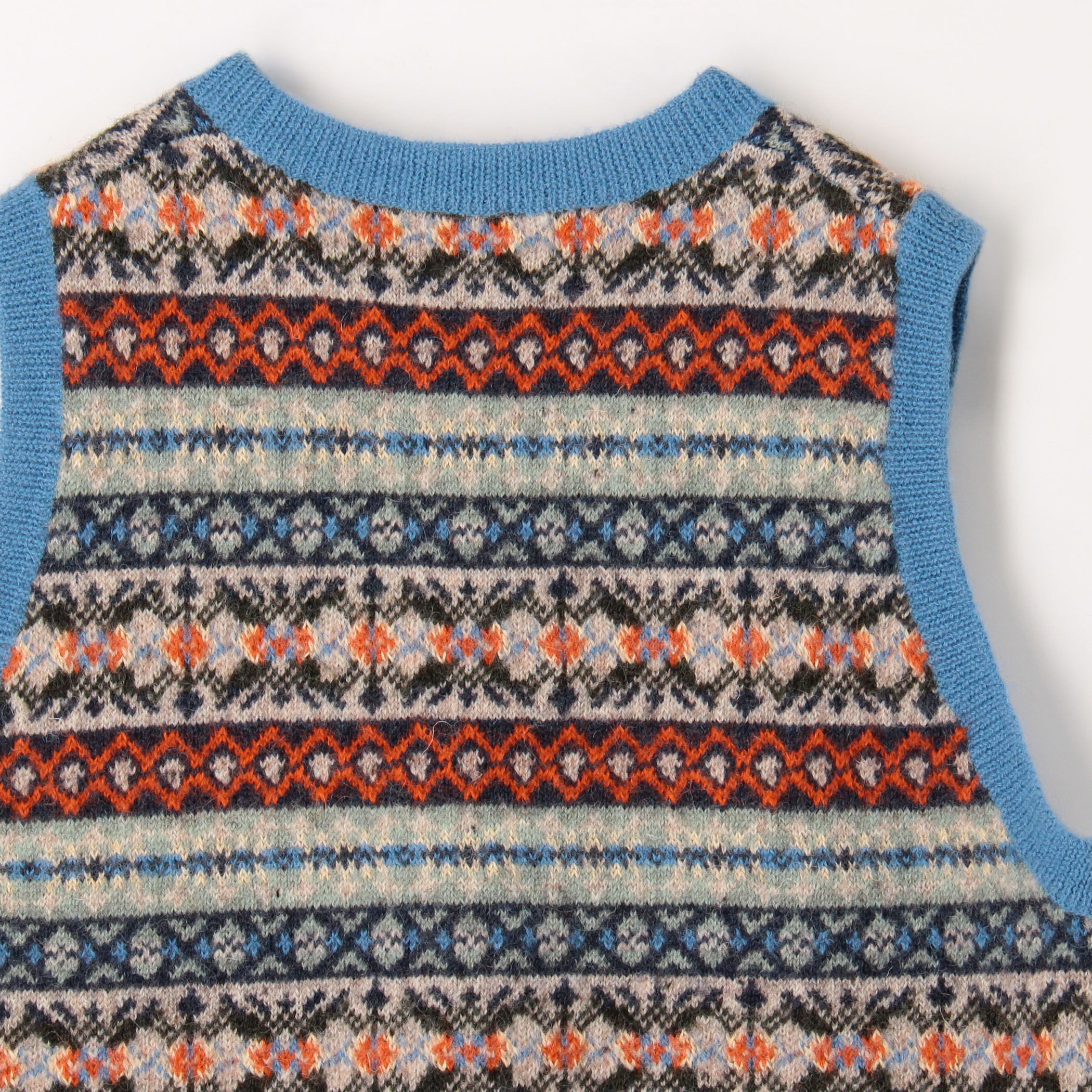 ウールアルパカ フェアアイルジャガード ニットベスト