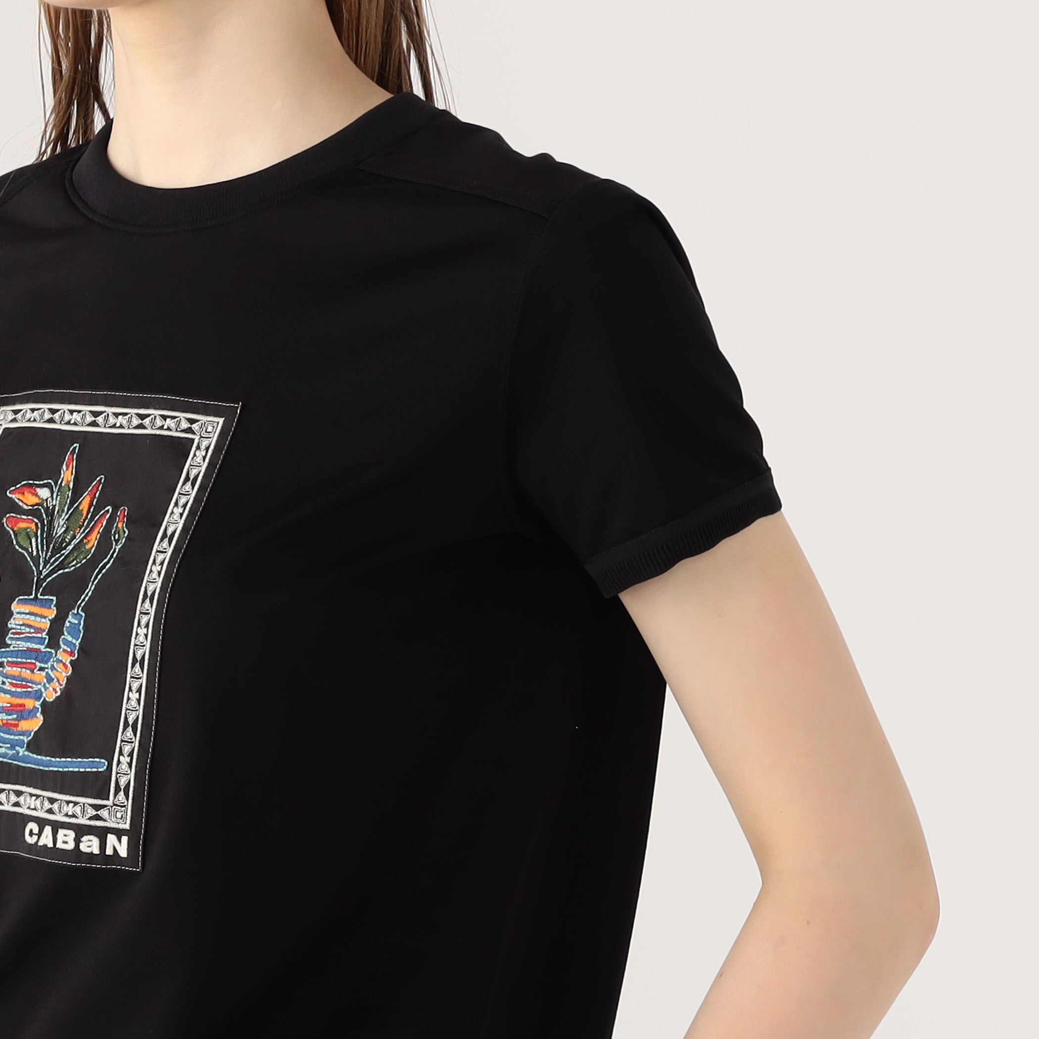 スビンコットン アフリカンエンブロイダリーTシャツ