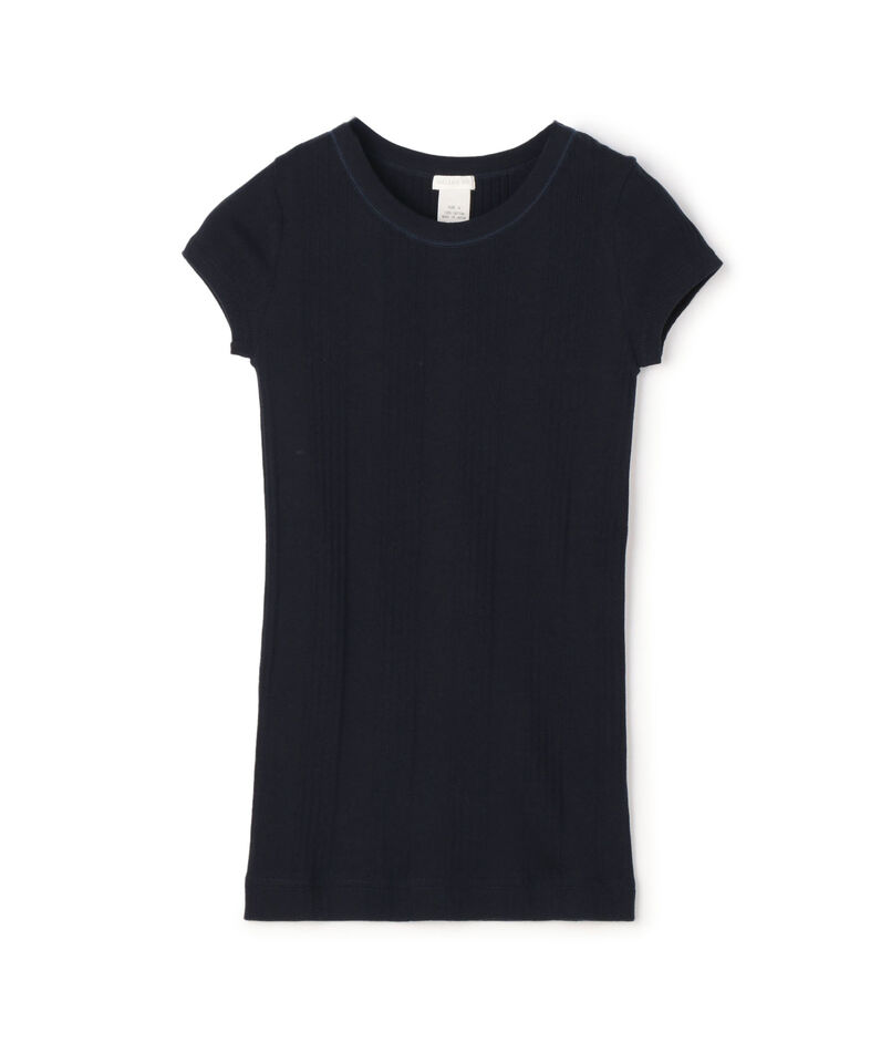 コットンランダムリブ フレンチスリーブプルオーバー