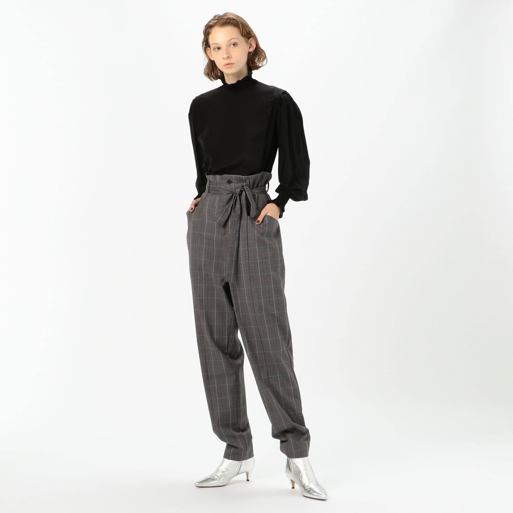 ISABEL MARANT ETOILE VITTORIA ウール ベルテッドパンツ