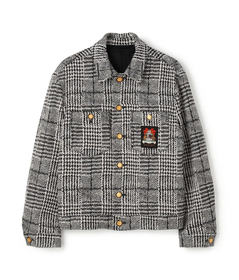 グレンチェックジャカード ブルゾン