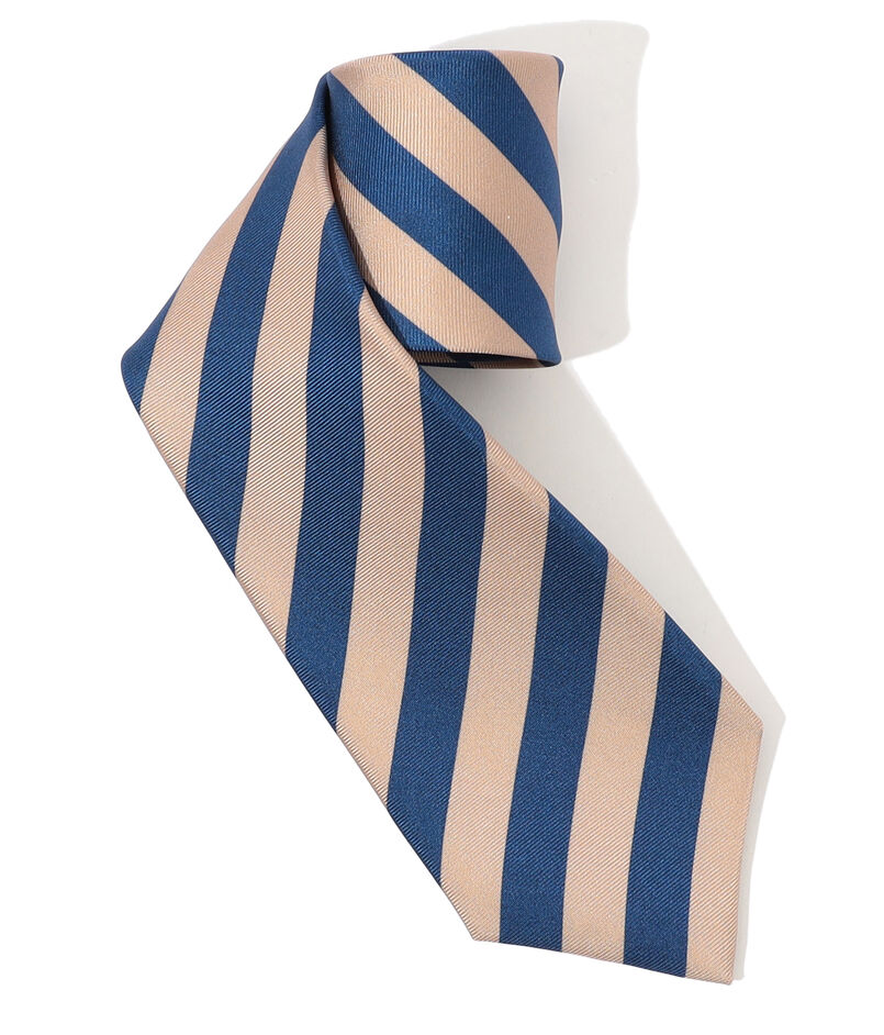 ERRICO FORMICOLA シルクプリント レジメンタルストライプネクタイ