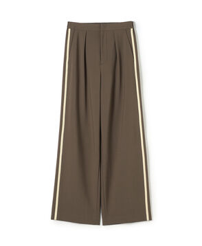 ポリエステルレーヨン タックセミワイドパンツ