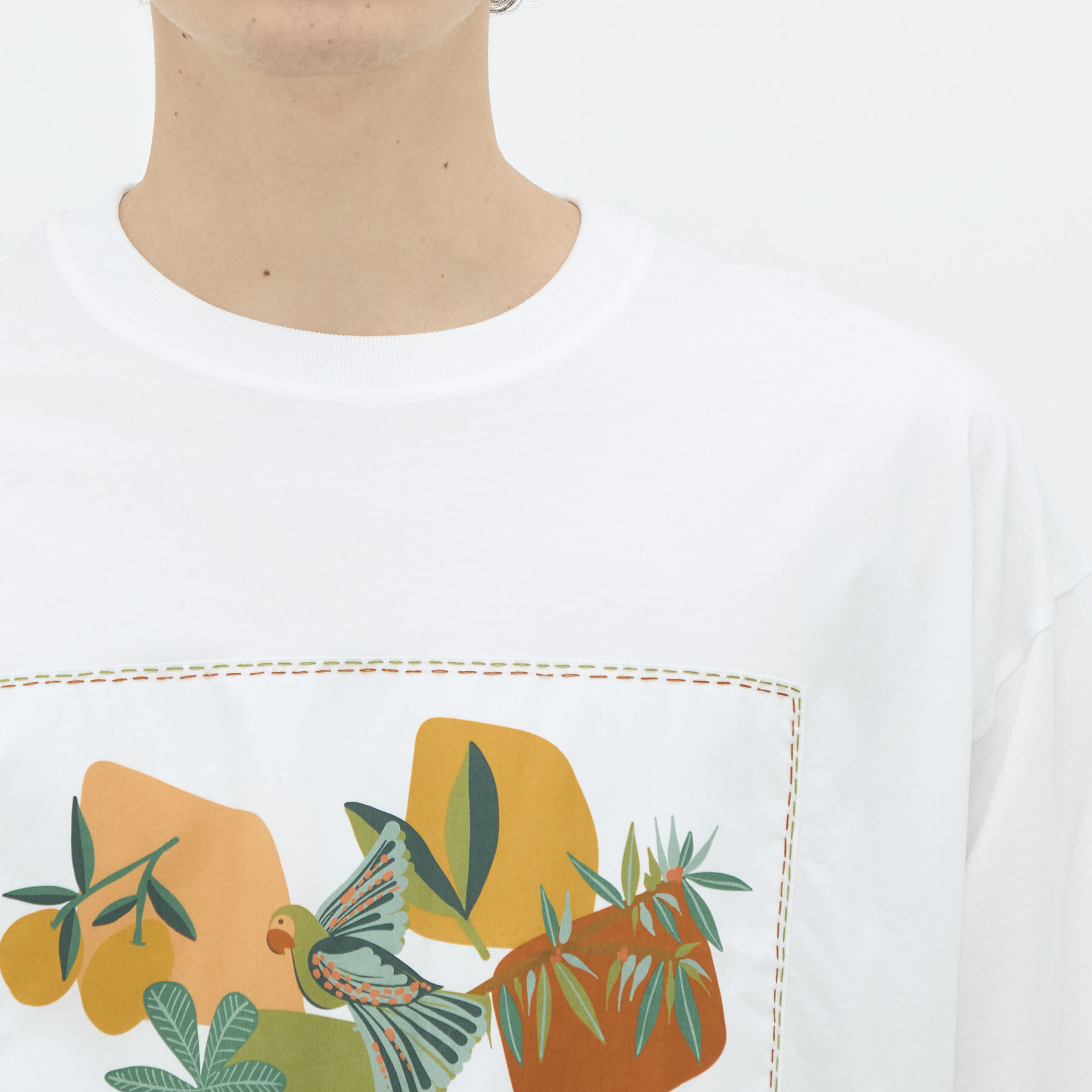 CABaN スビンコットン BIRDプリントTシャツ｜トゥモローランド 公式サイト