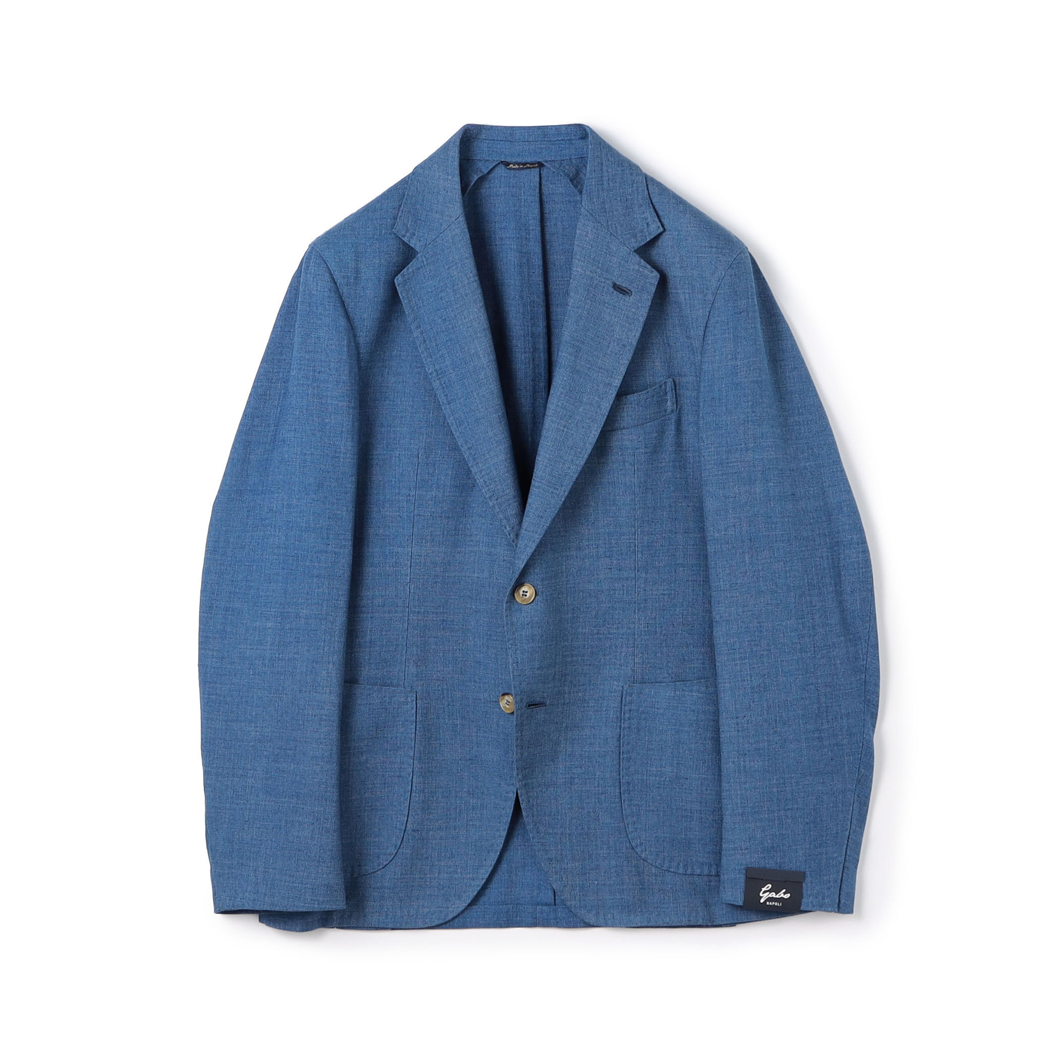 GABO コットンポリエステルリネン シングルブレステッド2B