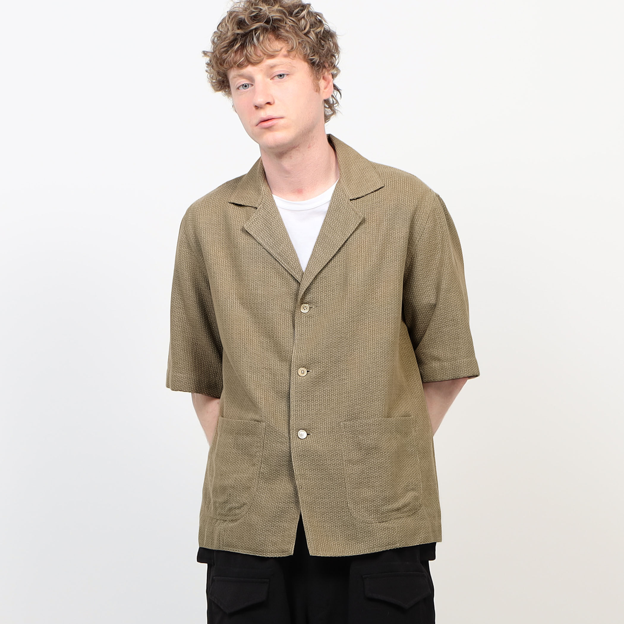 別注】Salvatore Piccolo CUBA コットンメッシュ オープンカラー