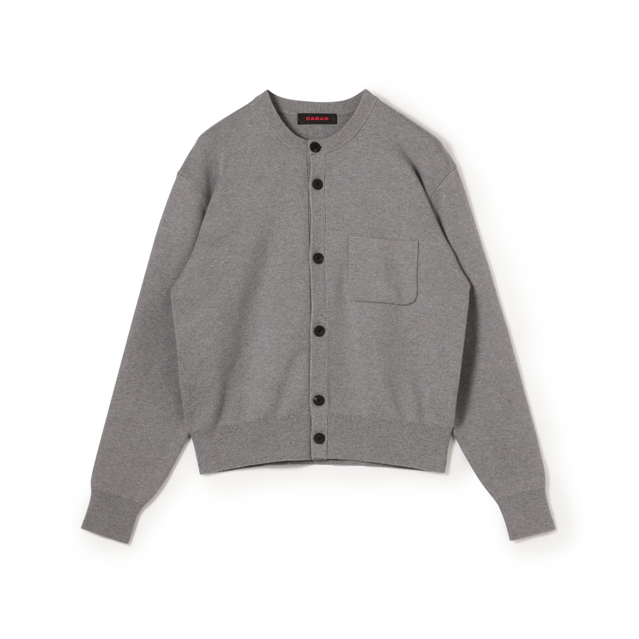 タグ付き CABaN コットンカシミヤ クルーネックカーディガン グレー　XS 新品タグ付きCABaN コットンカシミヤ クルーネックカーディガン