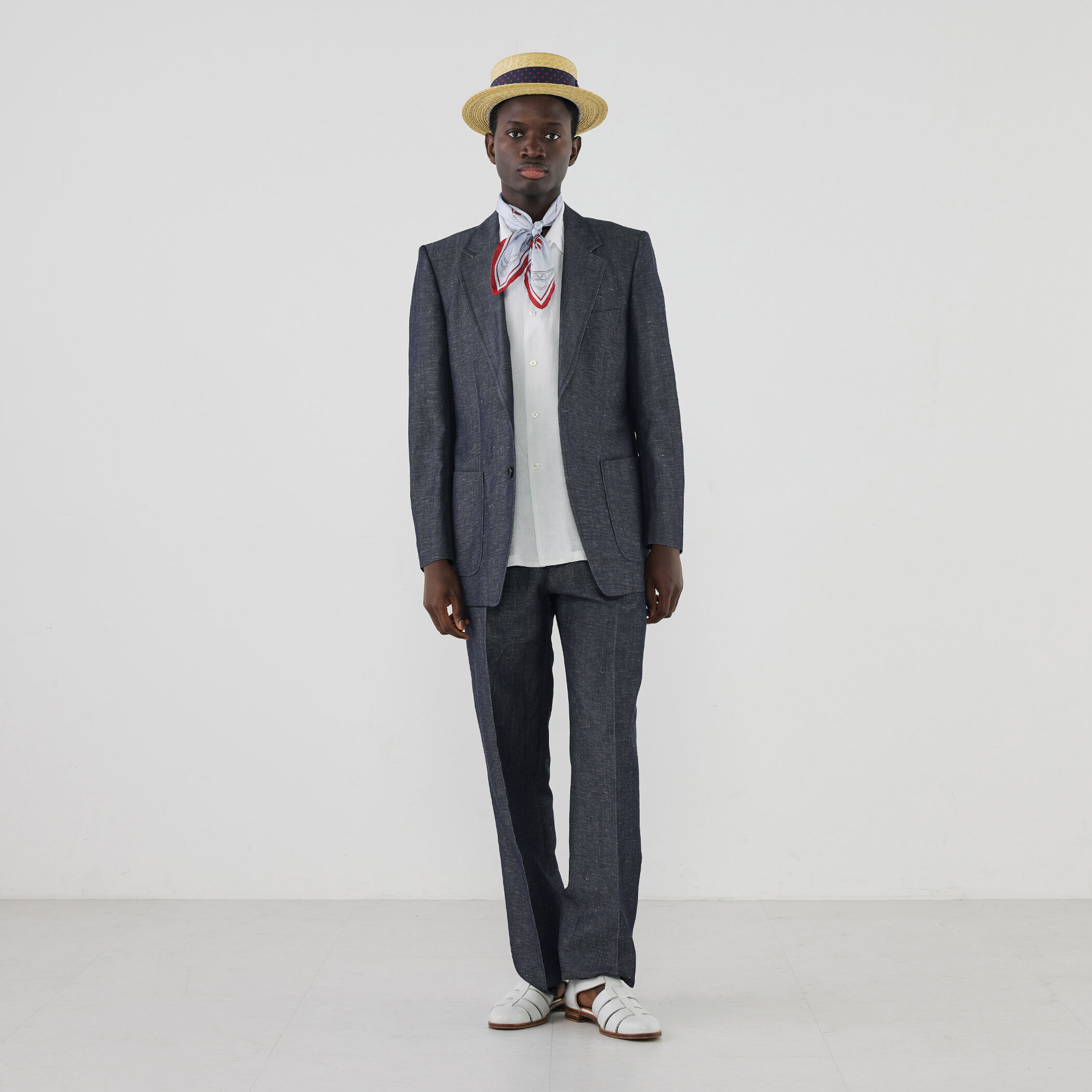 ウールリネン シングルブレステッド2Bジャケット DORMEUIL ウールリネン シングルブレステッド2Bジャケット DORMEUIL