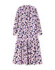 フェザリーフラワープリント ティアードワンピース