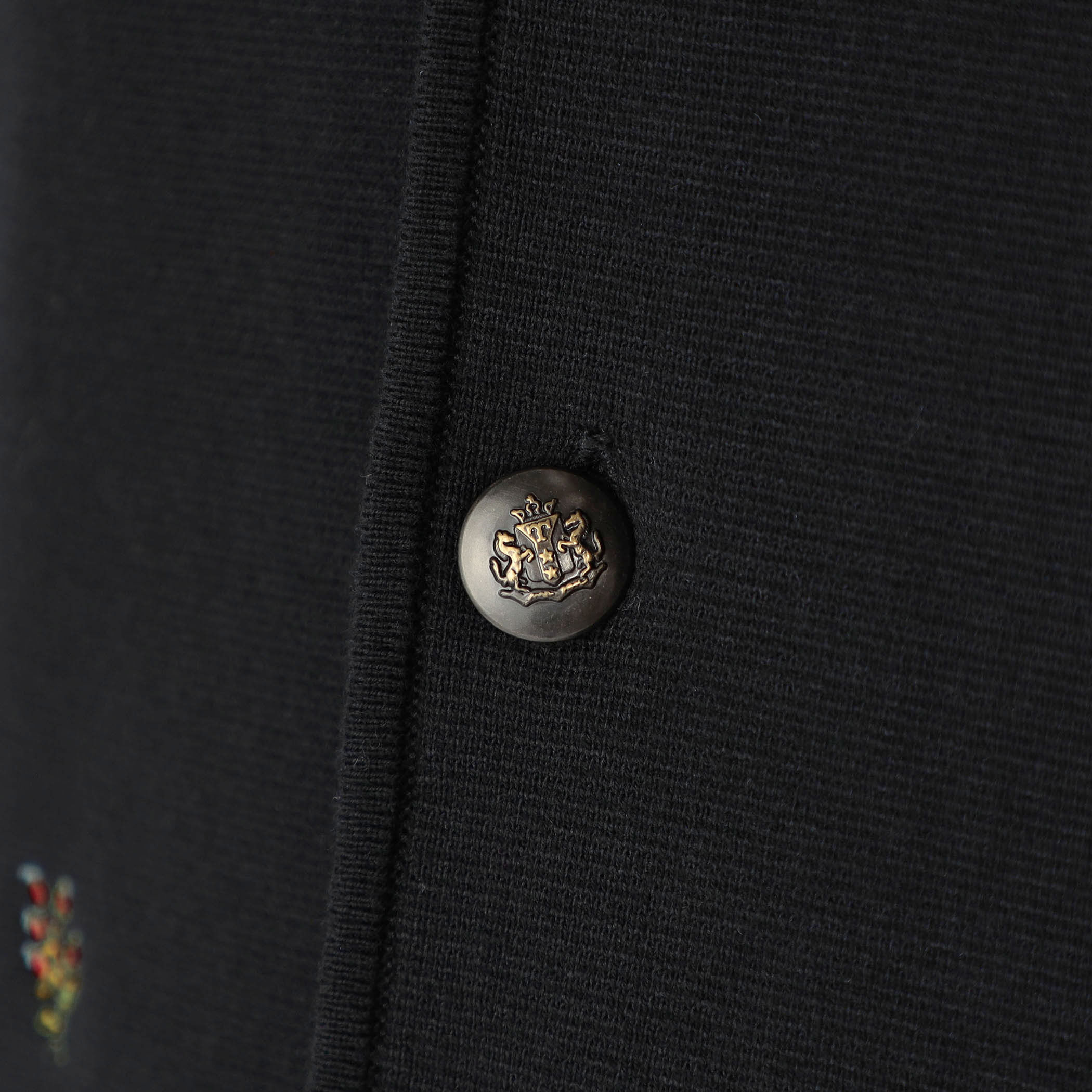 CABaN刺繍ベスト CABaN コットンカシミヤ フラワーエンブロイダリー クルーネック