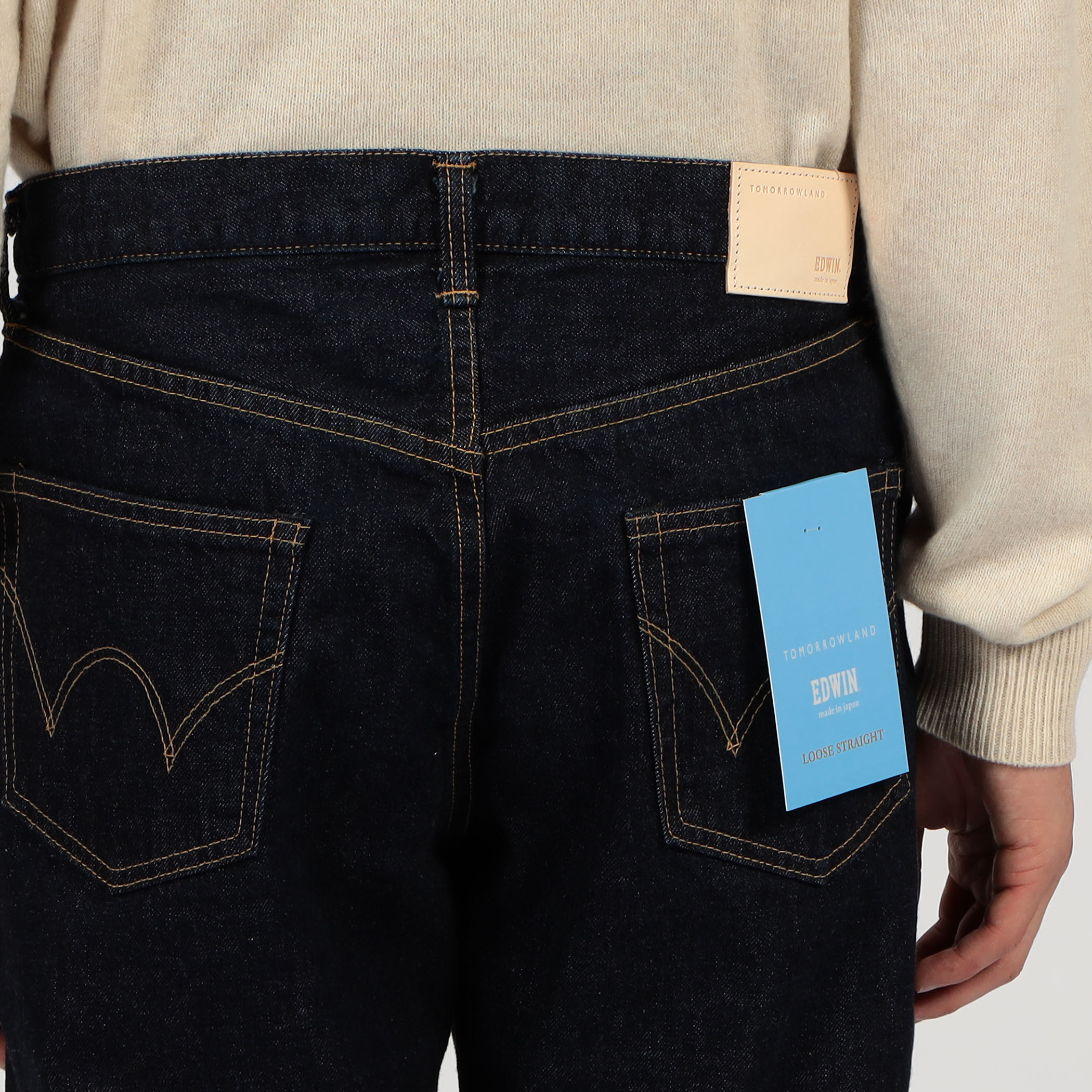 未着用 トゥモローランド セルビッジ デニムパンツ W30 セール】 リジットデニム ワイドイージーパンツ （デニムパンツ