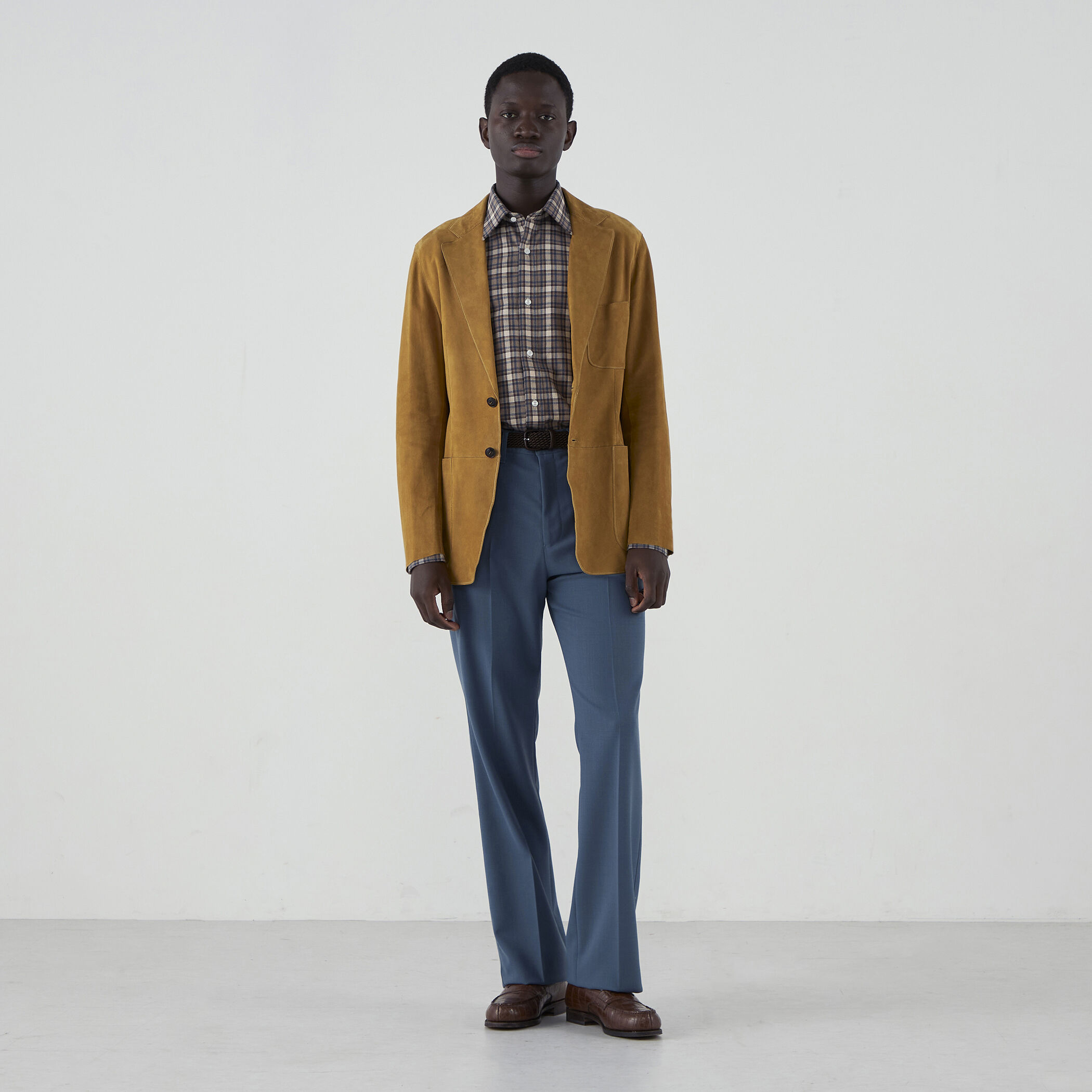 ラムスエード シングルブレステッド2Bジャケット｜トゥモローランド