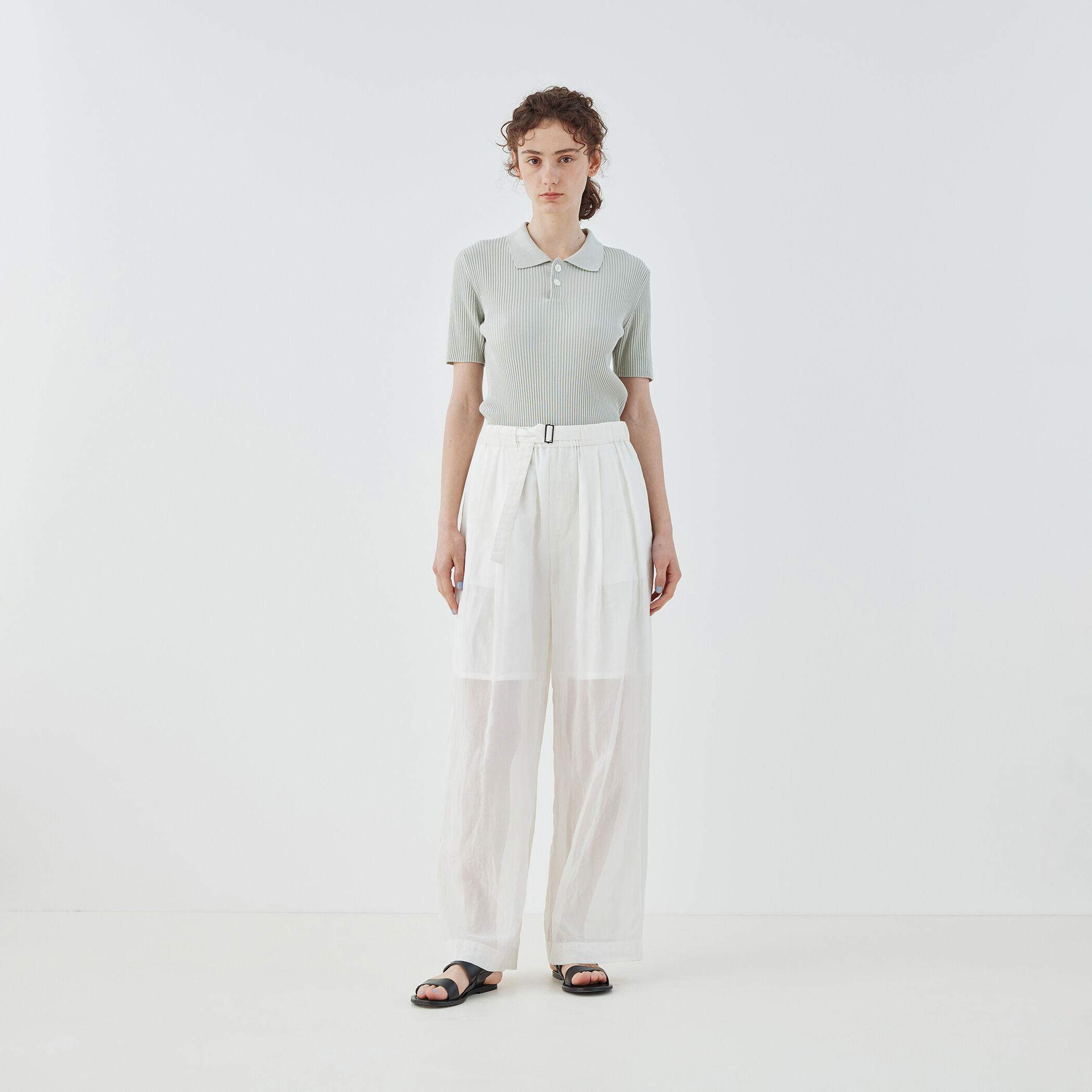 ギザコットンリブ ポロカラープルオーバー｜トゥモローランド 公式通販