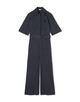 stretch Poplin half sleeve jumpsuit