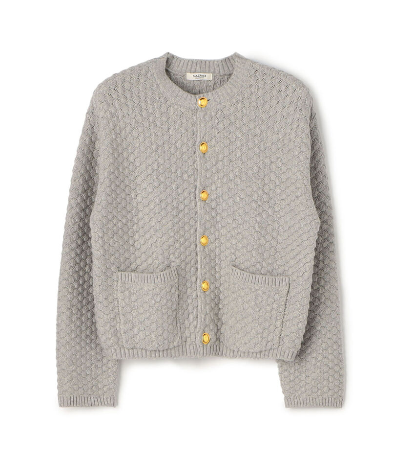 ハイブリットケーブル クルーネックカーディガン