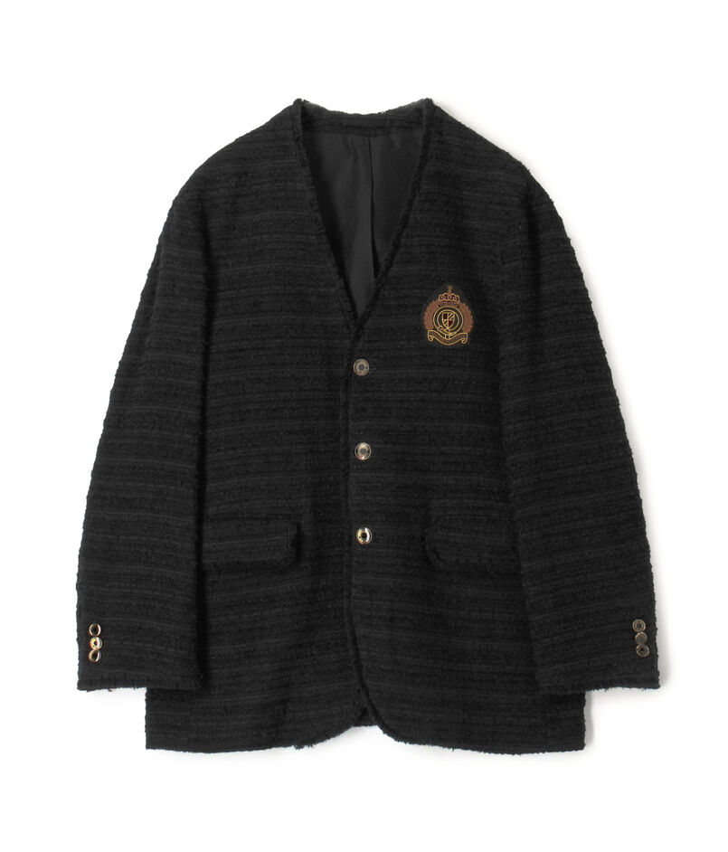 ファンシーツイード カラーレスジャケット