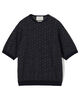 TOMORROWLAND tricot ジオメトリック柄 コットンハーフスリーブ ニット