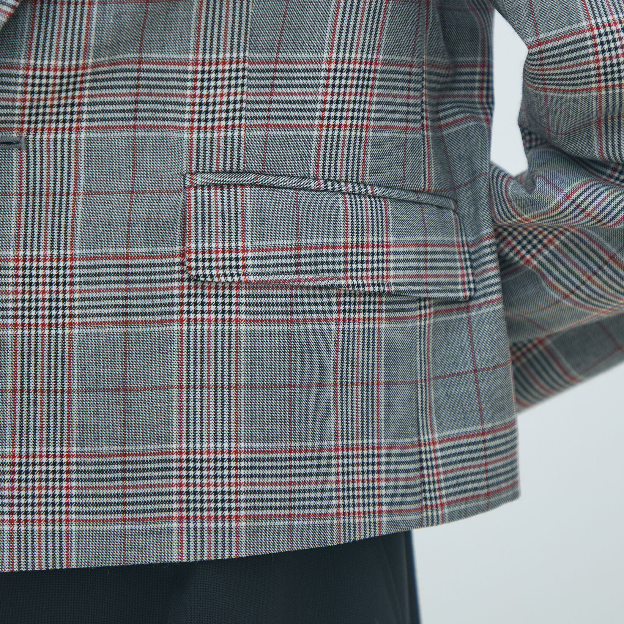 ライトウールチェックシングルブレストジャケット｜トゥモローランド