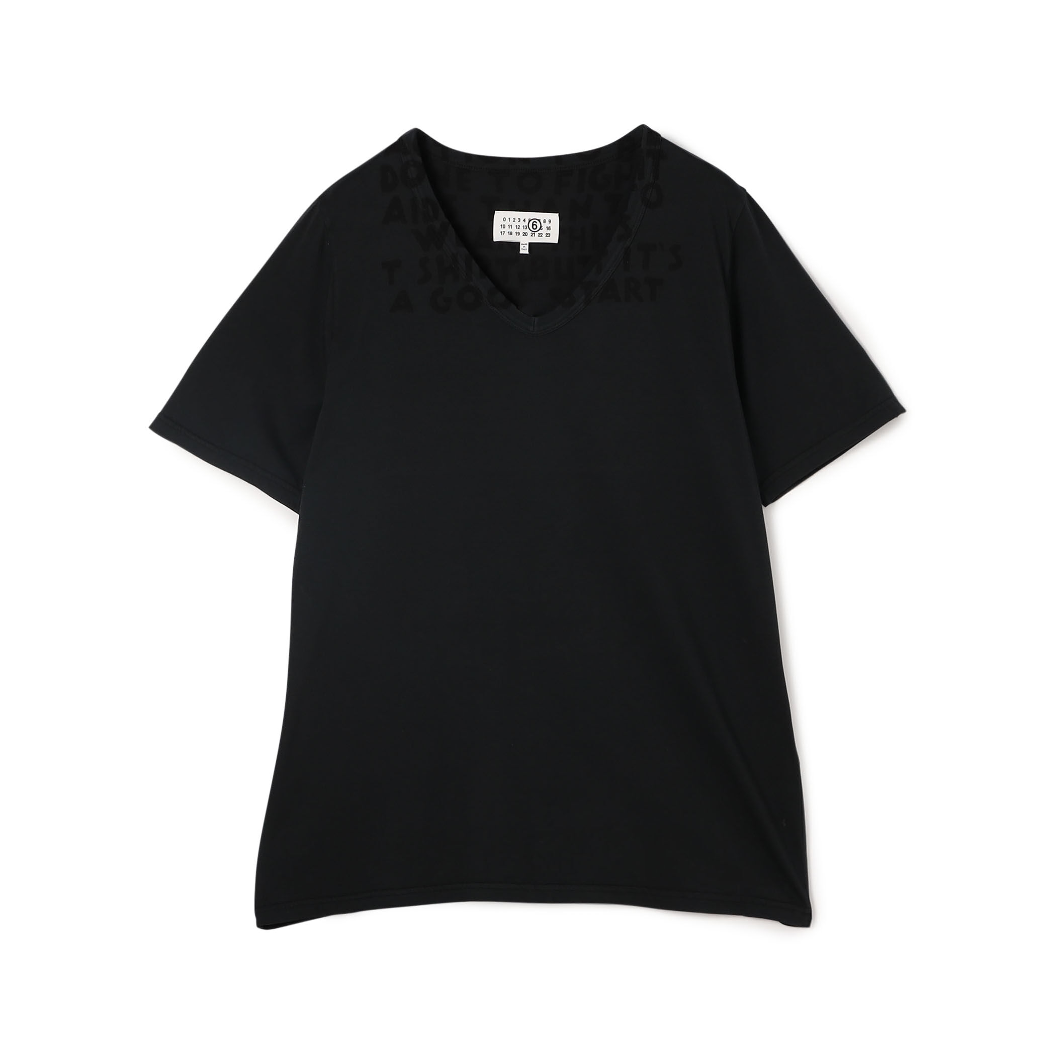【MM6 MAISON MARGIELA】半袖 Tシャツ ドレス 黒 MM6 エムエムシックス メゾンマルジェラ Maison Margiela ロゴ