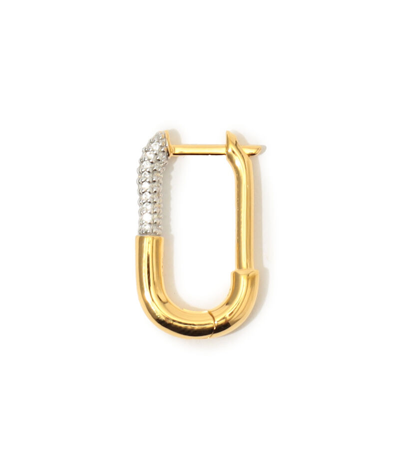 Otiumberg. Pave Staple hoop 片耳ピアス