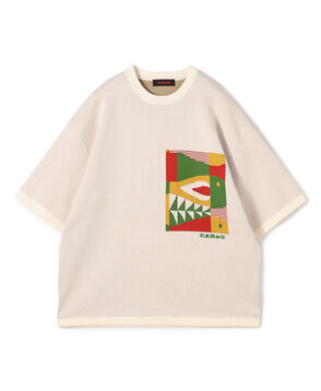 CABaN フィッシュジャカード ハーフスリーブプルオーバー