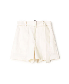 コットンシルクデニムライク ショートパンツ