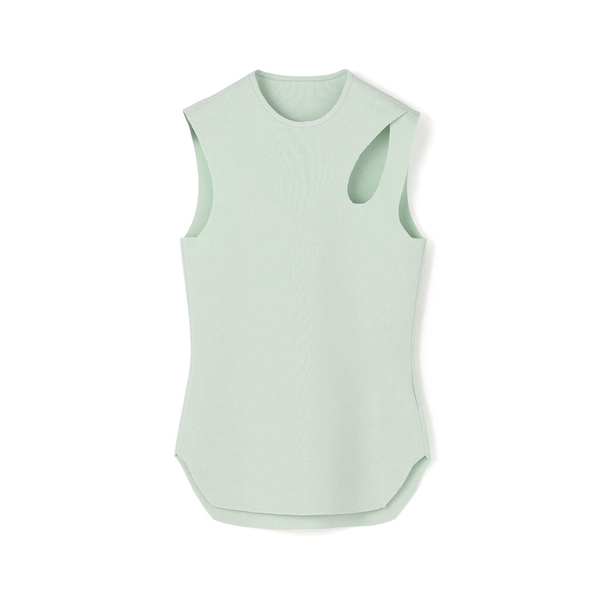 新版 Mame Kurogouchi ノースリーブ アセテート Top Knitted Hole トップス