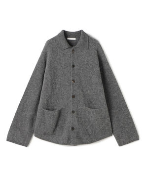 ベビーアルパカボイルド シャツカーディガン