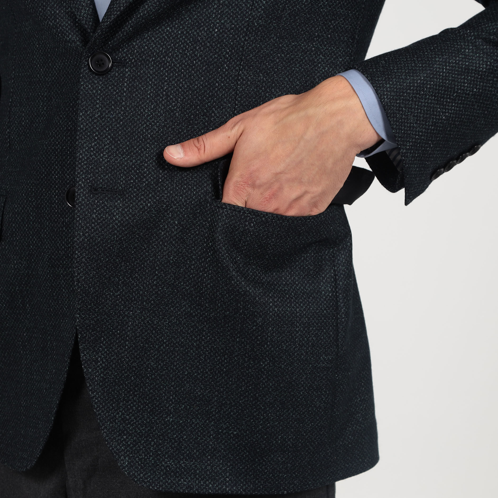 ウールシルクカシミヤ シングルブレステッド 2Bジャケット SILK AIR