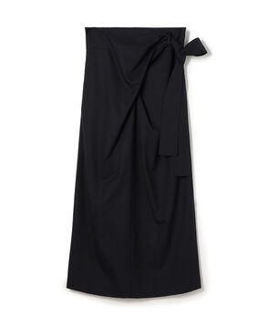 クレープウールストレッチ ラップマキシスカート