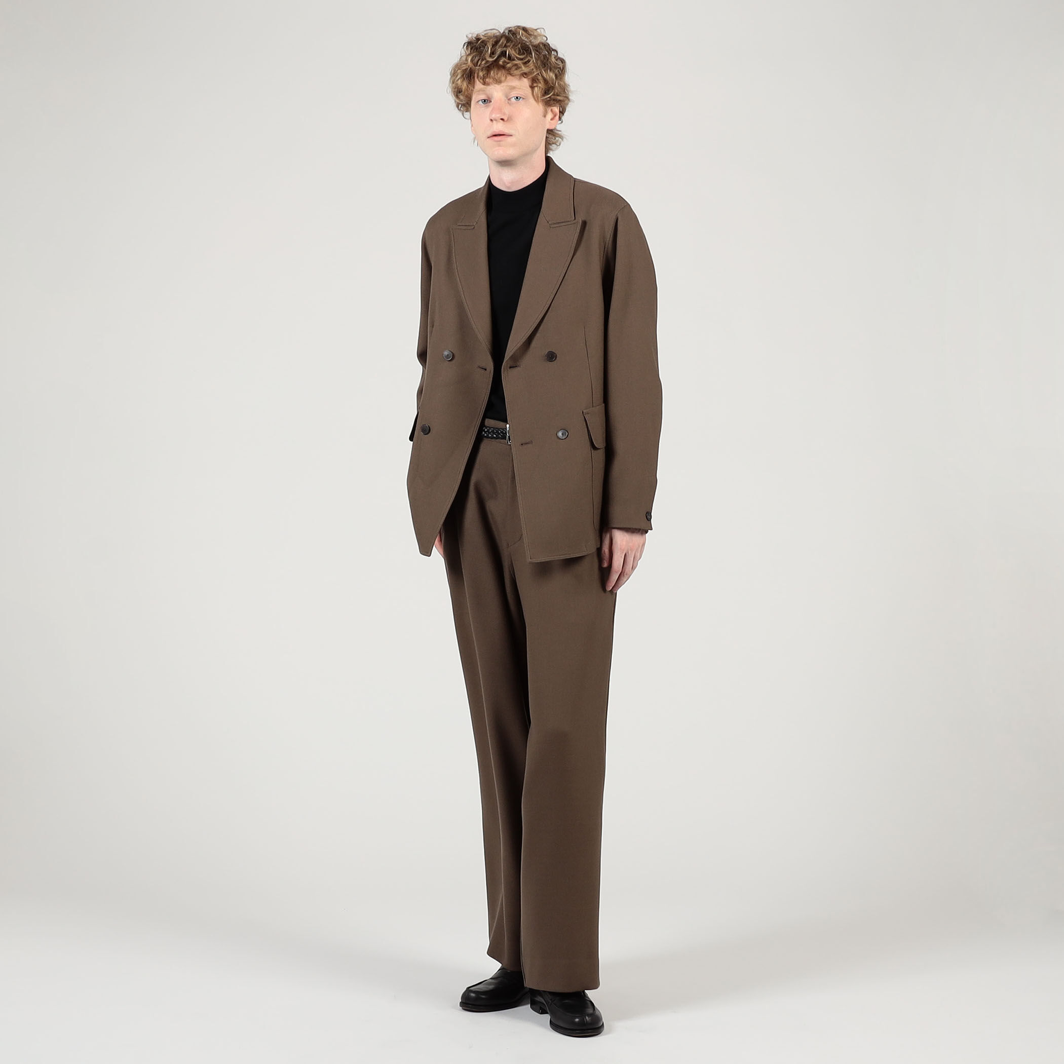 ウールギャバジン ダブルブレステッド 4Bジャケット