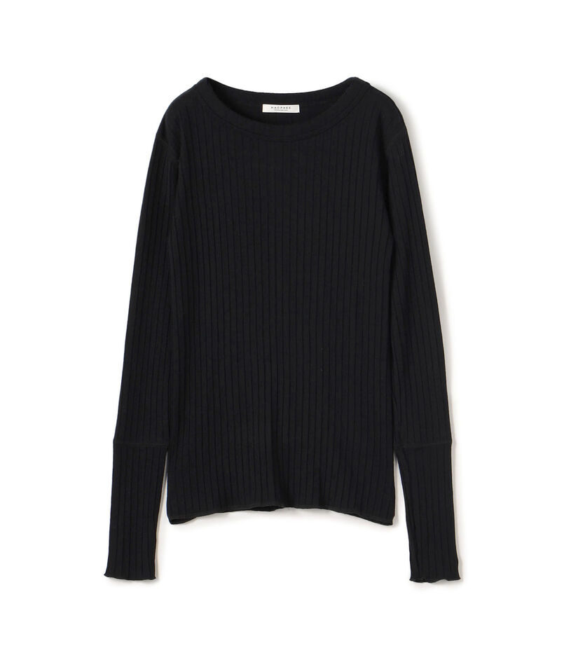 ウールリブ クルーネックプルオーバー