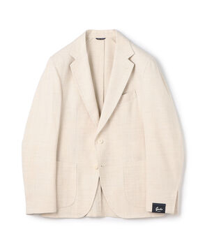 GABO コットンポリエステルリネン シングルブレステッド2Bジャケット