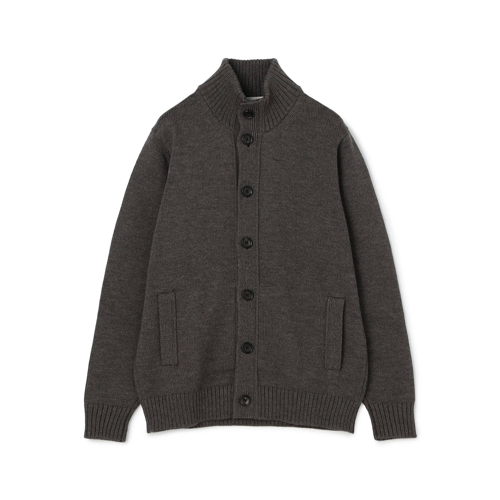 TOMORROWLAND tricot ウール スタンドカラーニットカーディガン