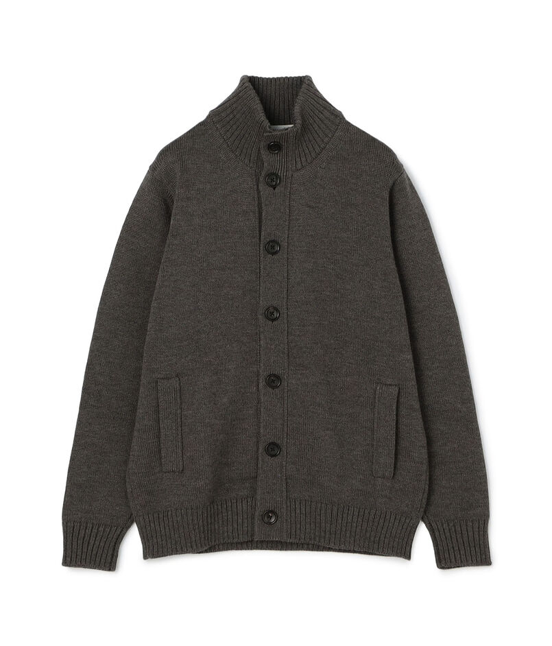 TOMORROWLAND tricot ウール スタンドカラーニットカーディガン
