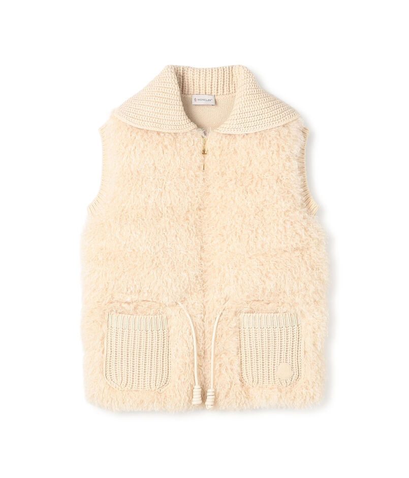 MONCLER フェイクファー ベスト