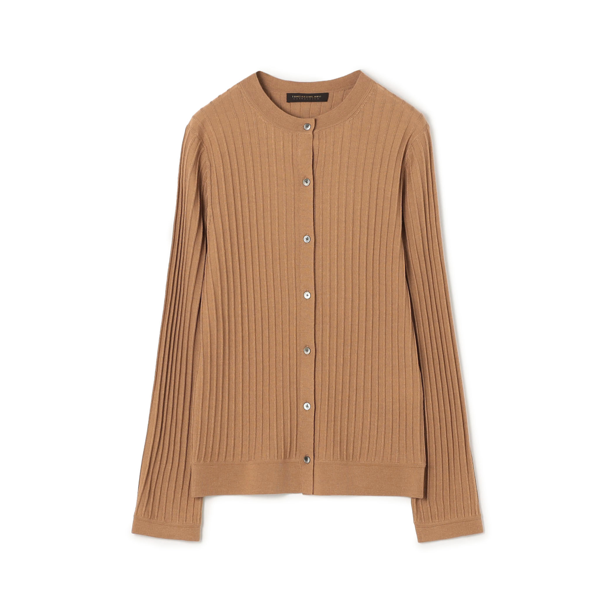 新品✨TOMORROWLAND collection カシミヤ シルク ニット カシミヤシルクリブ クルーネックプルオーバー（ニット/セーター