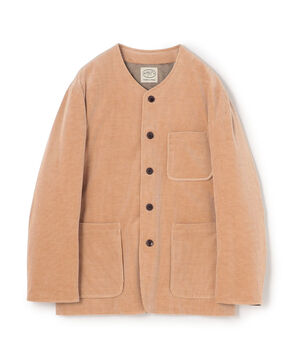コットンウールコーデュロイ カラーレスジャケット SKY FALL