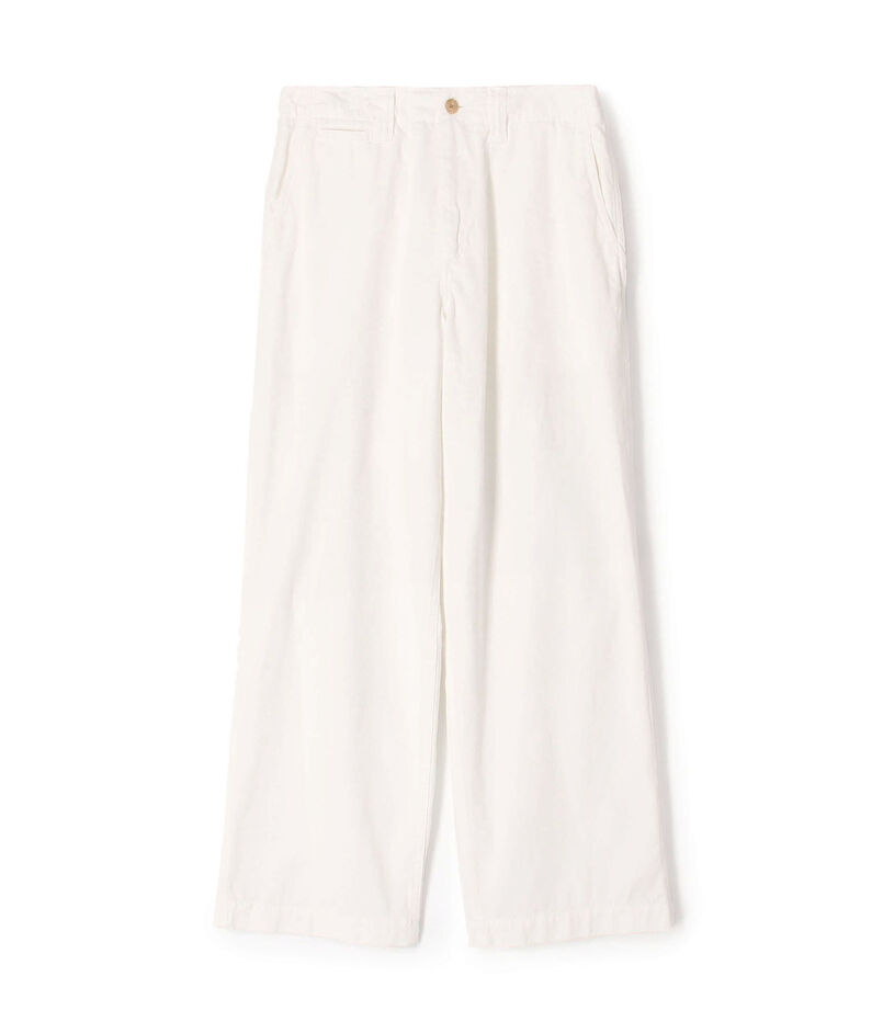 コットンツイル ワイドストレートチノパンツ