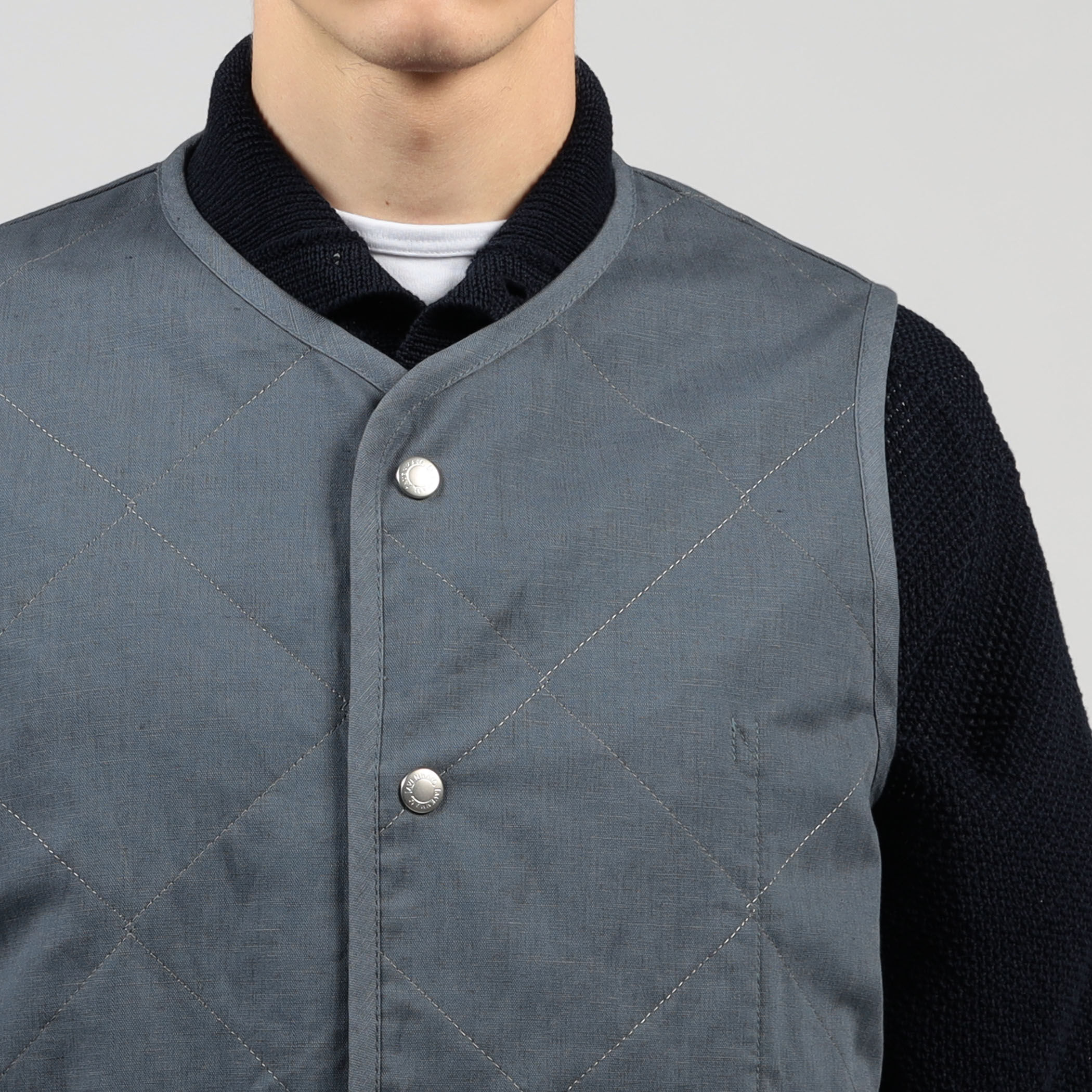 別注】LAVENHAM UNWADDED THORNHAM リネンコットン キルティングベスト