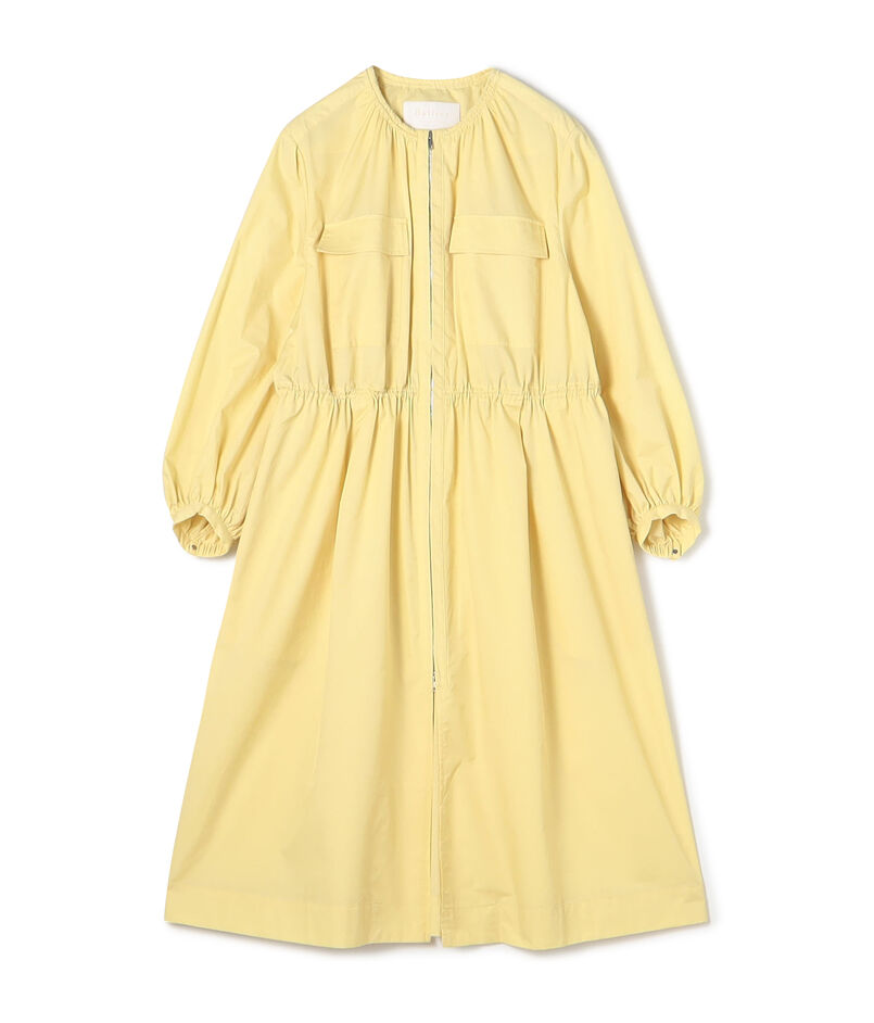 Light Taffeta zip-up long Coats