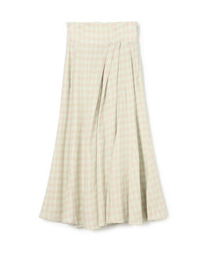 Mame Kurogouchi Linen Mix Ombre Checkskirt