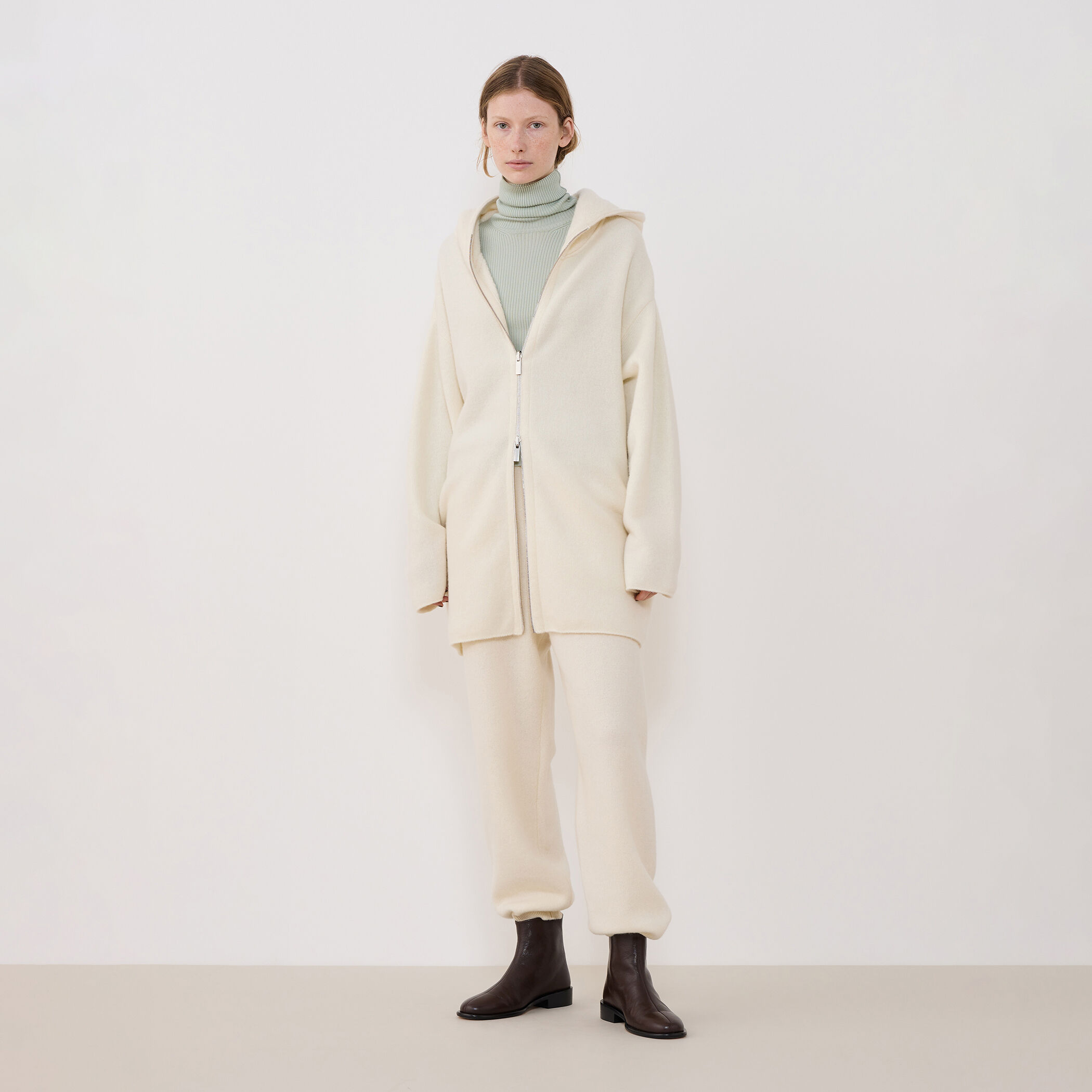 ウールダブルフェイスパイル 2-wayフーデッドコート｜トゥモローランド