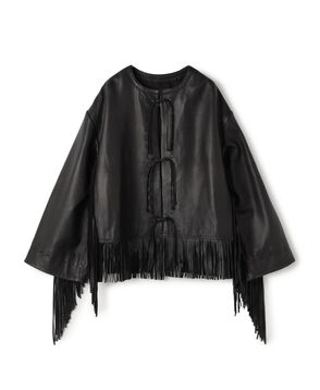 BY MALENE BIRGER ZOENA フリンジレザージャケット