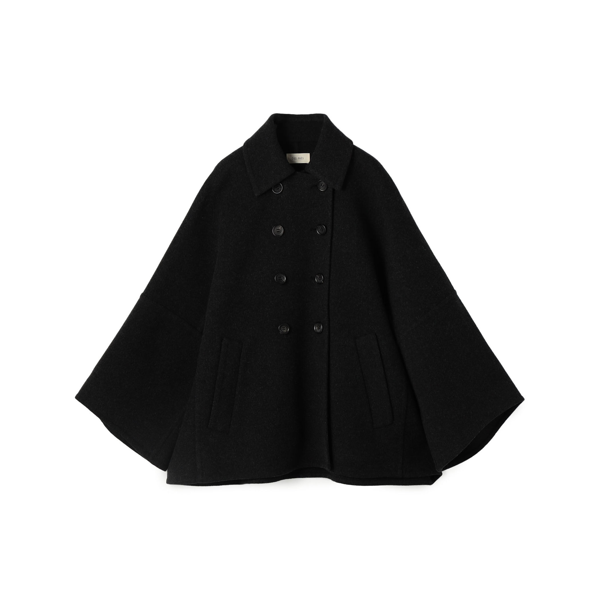 美品　パレス　MIXカラー　圧縮ウールモッサ　ロングダブルコート　　ゆったり ウールモッサ ステンカラーミディコート｜トゥモローランド 公式通販